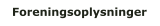 Foreningsoplysninger